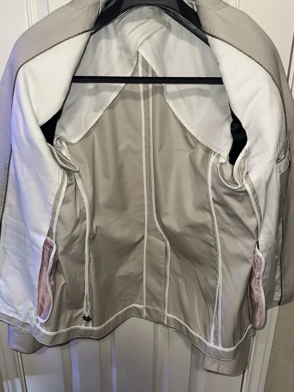 Shipley & Halmos Ivory Cotton Blazer Sport Coat Men’s 40 Tailored 2 Button